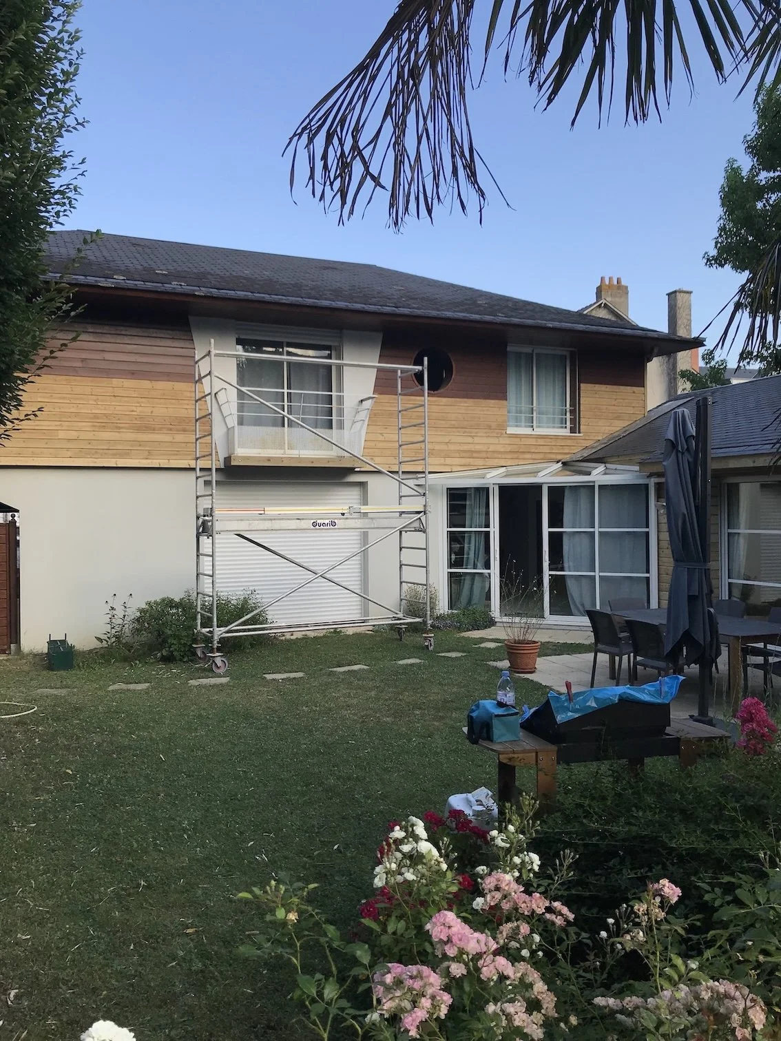 Peinture bardage bois maison Nantes
