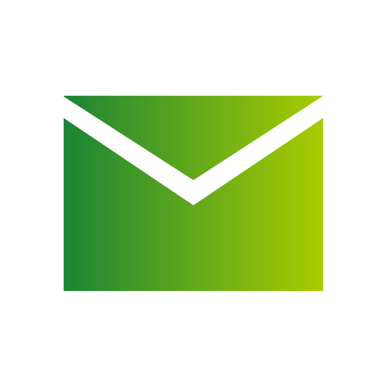 Gradient green envelope icon