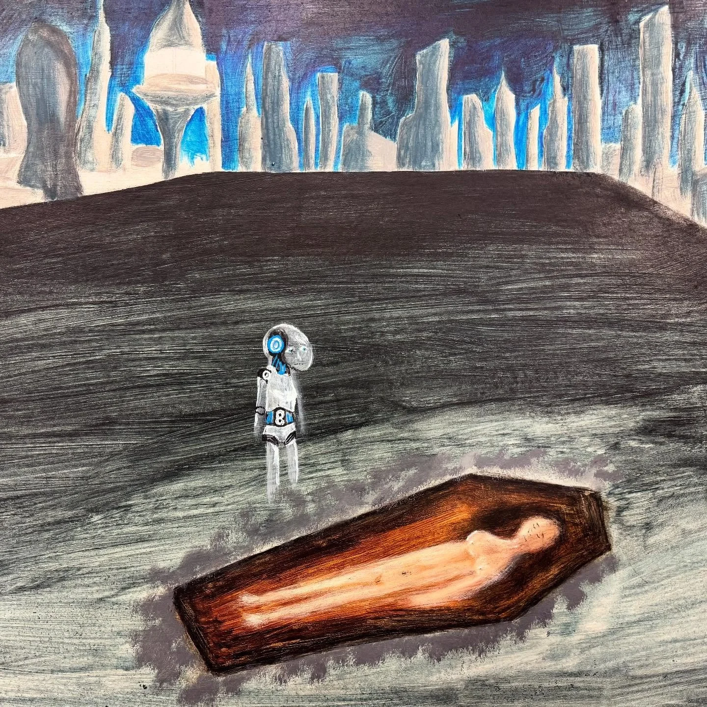 working on this piece at the moment.

#Art2025 #AcrylicPainting #ExpressionismArt #SurrealismArt #EmergingArtists #art #artist #artwork #instagood #artistsoninstagram #contemporaryart #technologyart