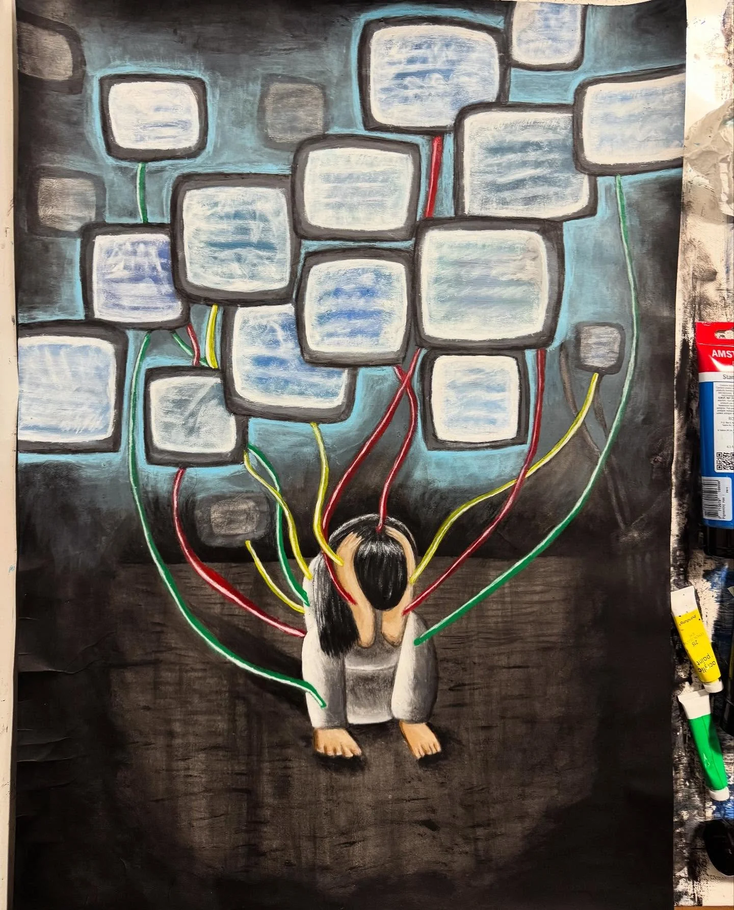 Sensory overload

#Art2025 #AcrylicPainting #ExpressionismArt #SurrealismArt #EmergingArtists #art #artist #artwork #instagood #artistsoninstagram #contemporaryart #technologyart