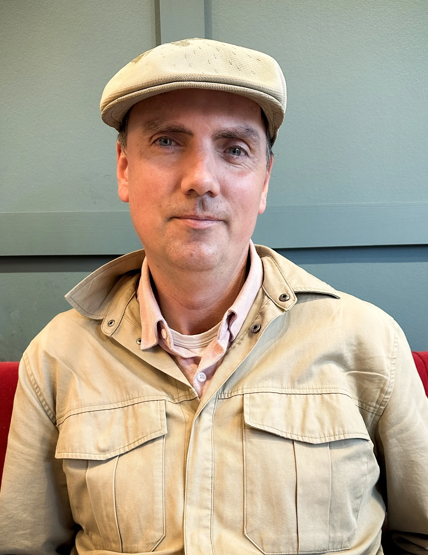 gotland pictures film casting - middle aged man in beige cap and jacket