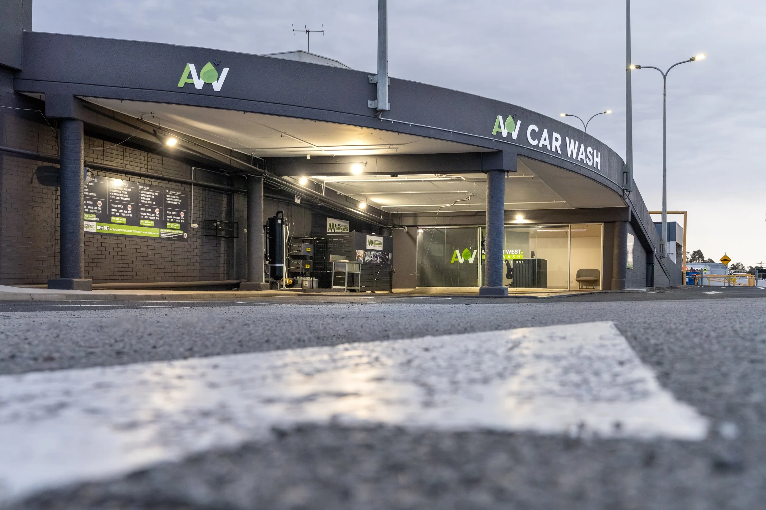 Airport West Carwash for Canopy Fitouts