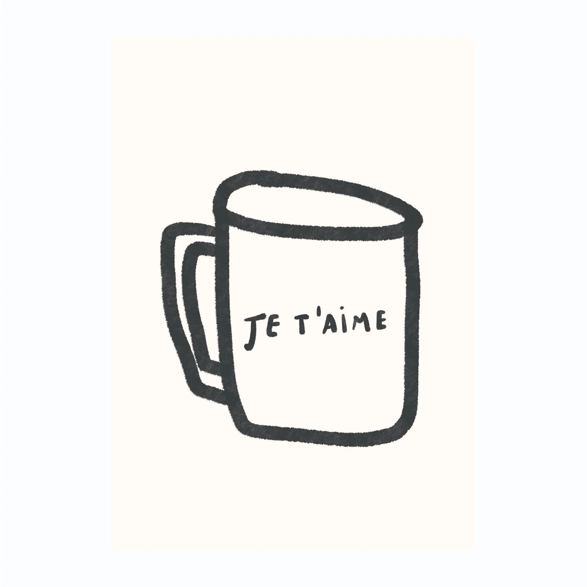 Je t'aime tasse