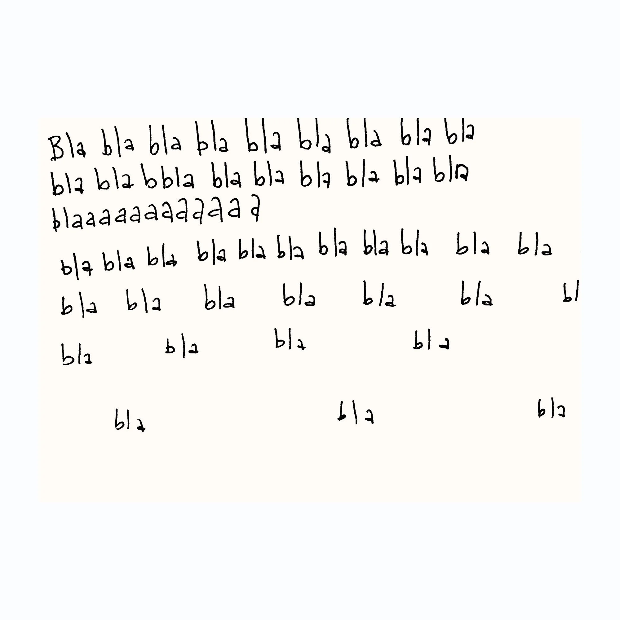 Bla bla bla