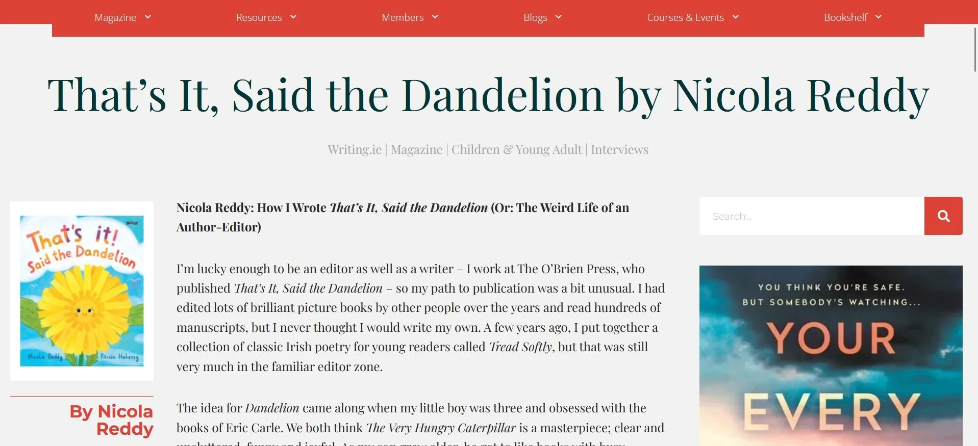 How I Wrote Dandelion