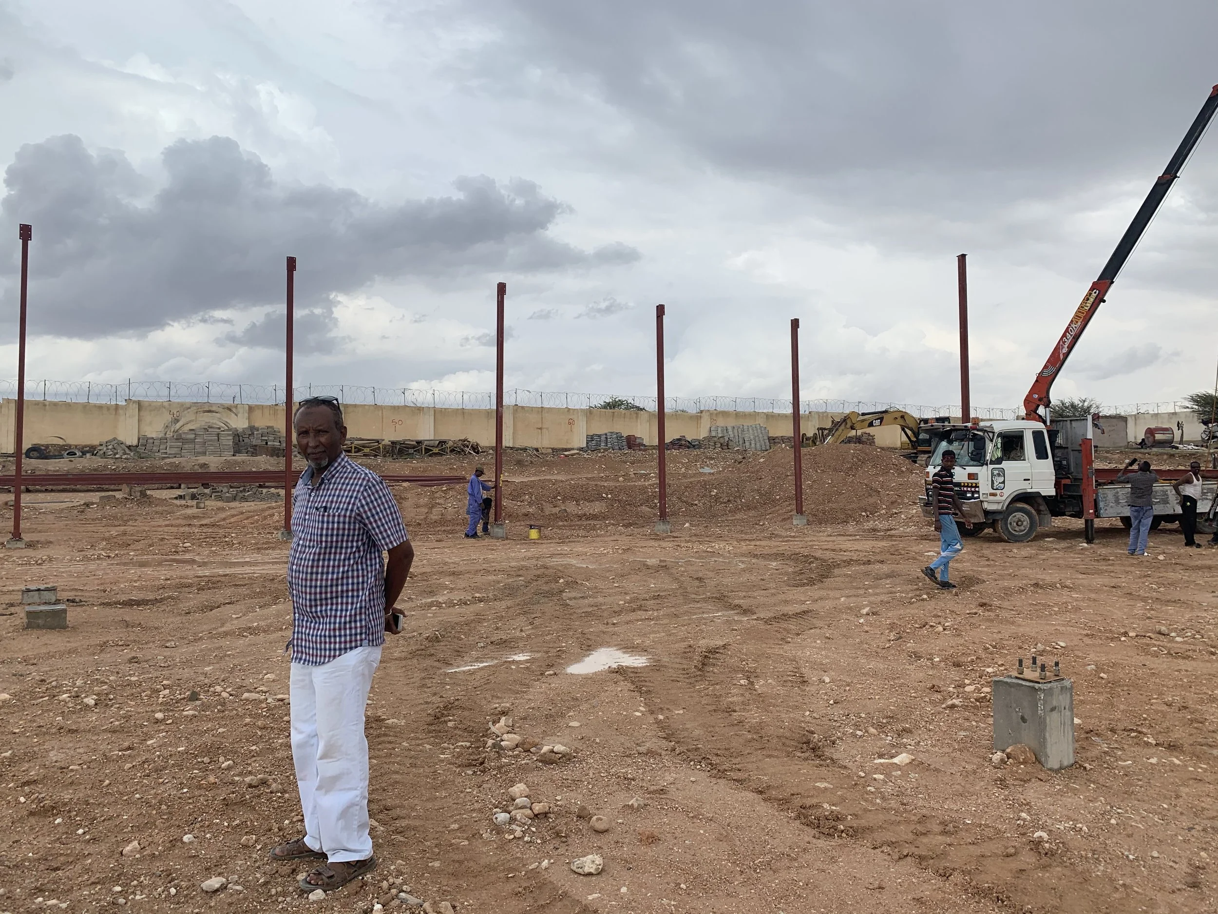2021-Our CEO overseeing Installation of 2nd batching plant for block making