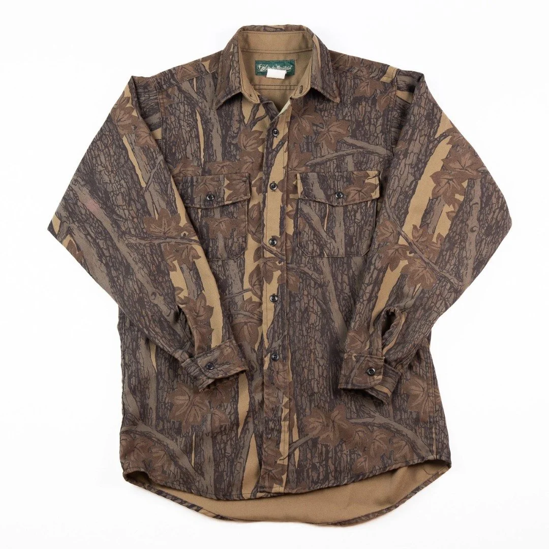 Vintage 90's Gander Mountain Rebark Camo Flannel Shirt Made in USA Men&rsquo;s Medium

cleanthrifts.com