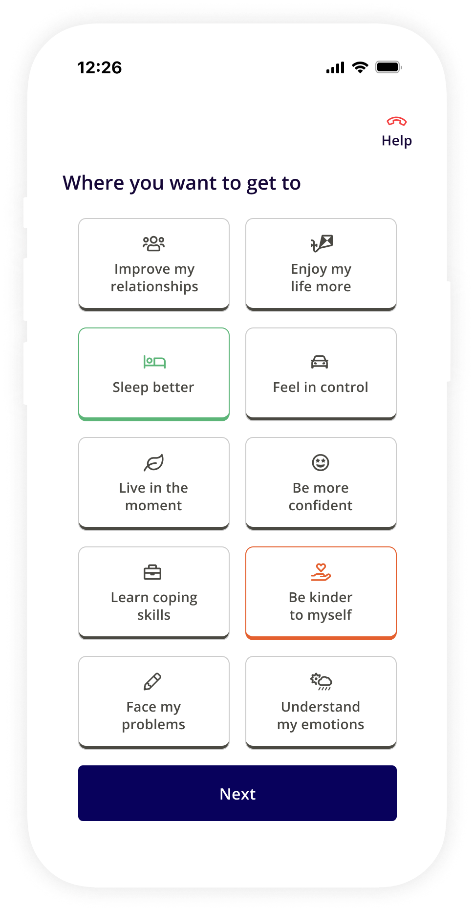 old onboarding layout