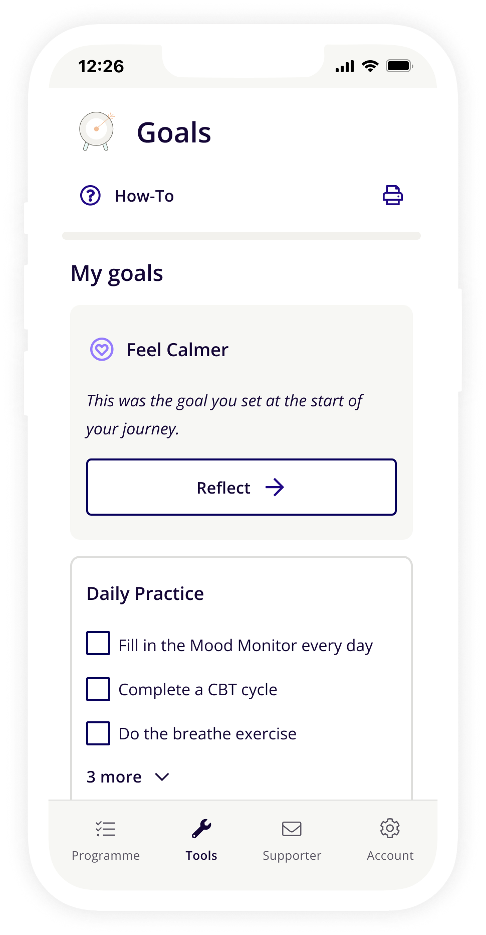 old goals tool layout