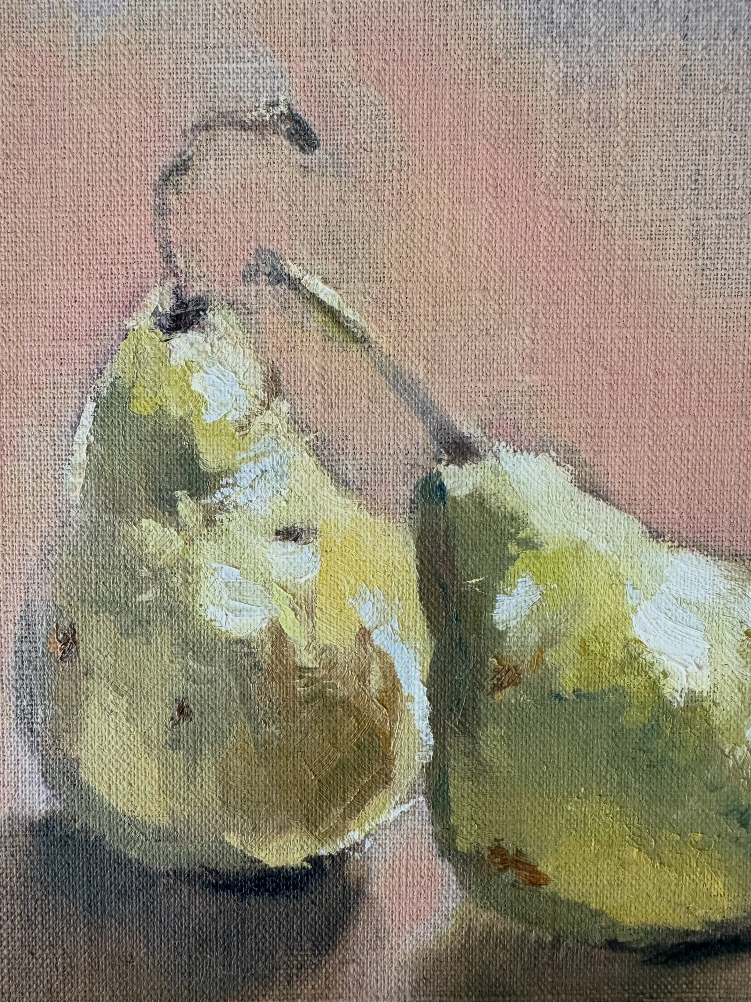 ~ Pear Pairs ~ Flirting-and-enjoying-the-dance Pears. Canoodling-and-whispering-sweet-nothings Pears. 

See what&rsquo;s available at www.mollygaisford.com (link in bio) 

#stilllifegallery #stilllifepaintings #pears #contemporarystilllifepainting #s