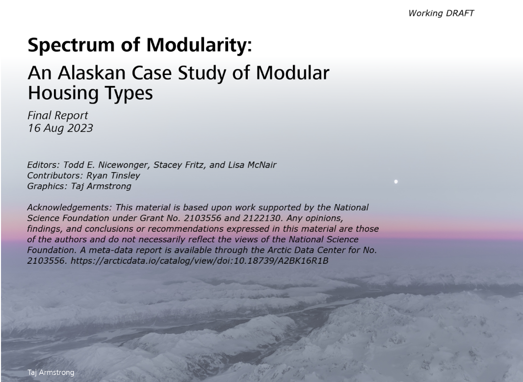 Spectrum of Modularity: An Alaskan Case Study of Modular Housing Types