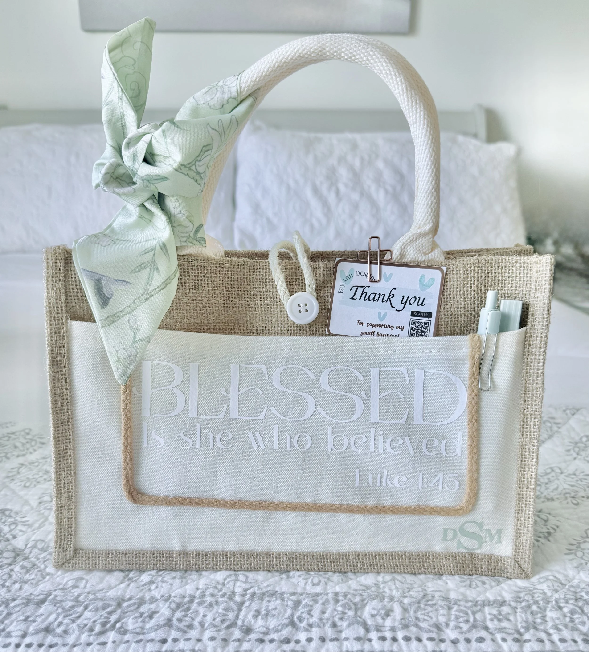 *Tote with Scarf & Accessories