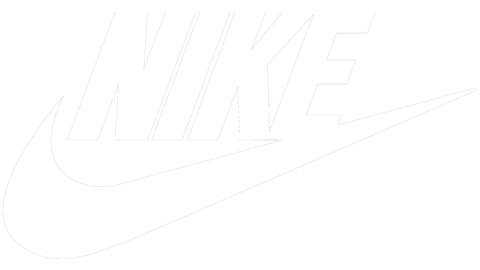 Black and white Nike logo with the word 'NIKE' and the iconic swoosh symbol.