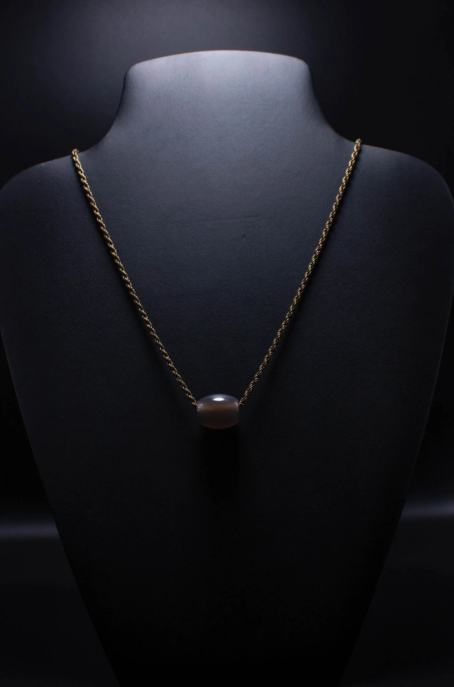 Brass Slider - Big Agate Bead 02