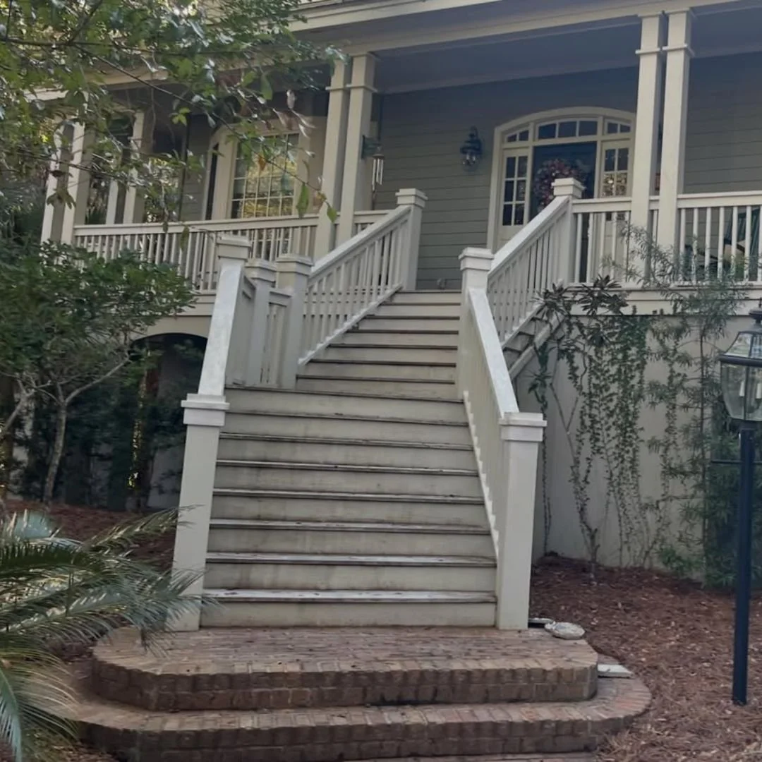 Before Stair and Rises Rebuilt Repair