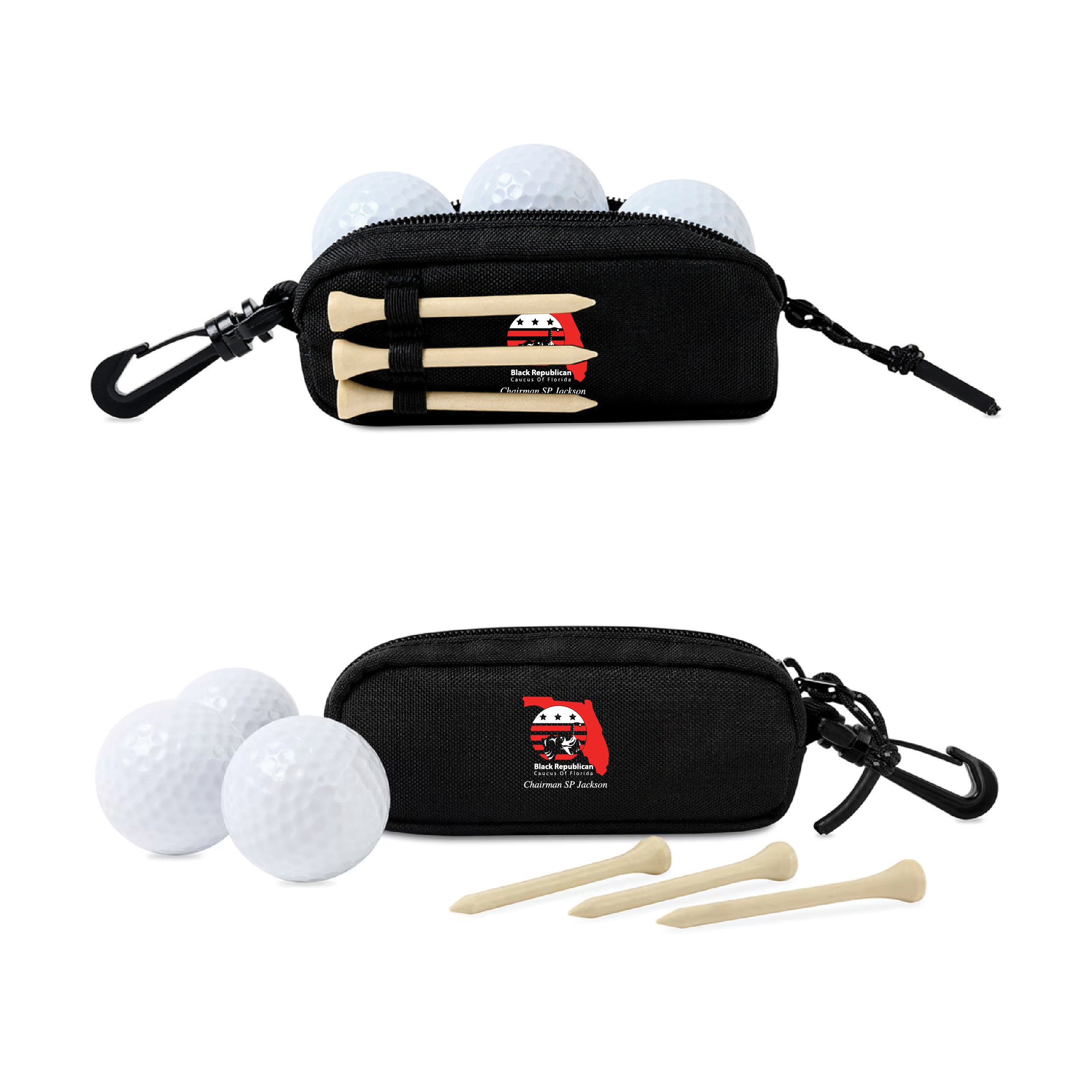 BRCF Golf Ball Kit (pouch + tees + balls)