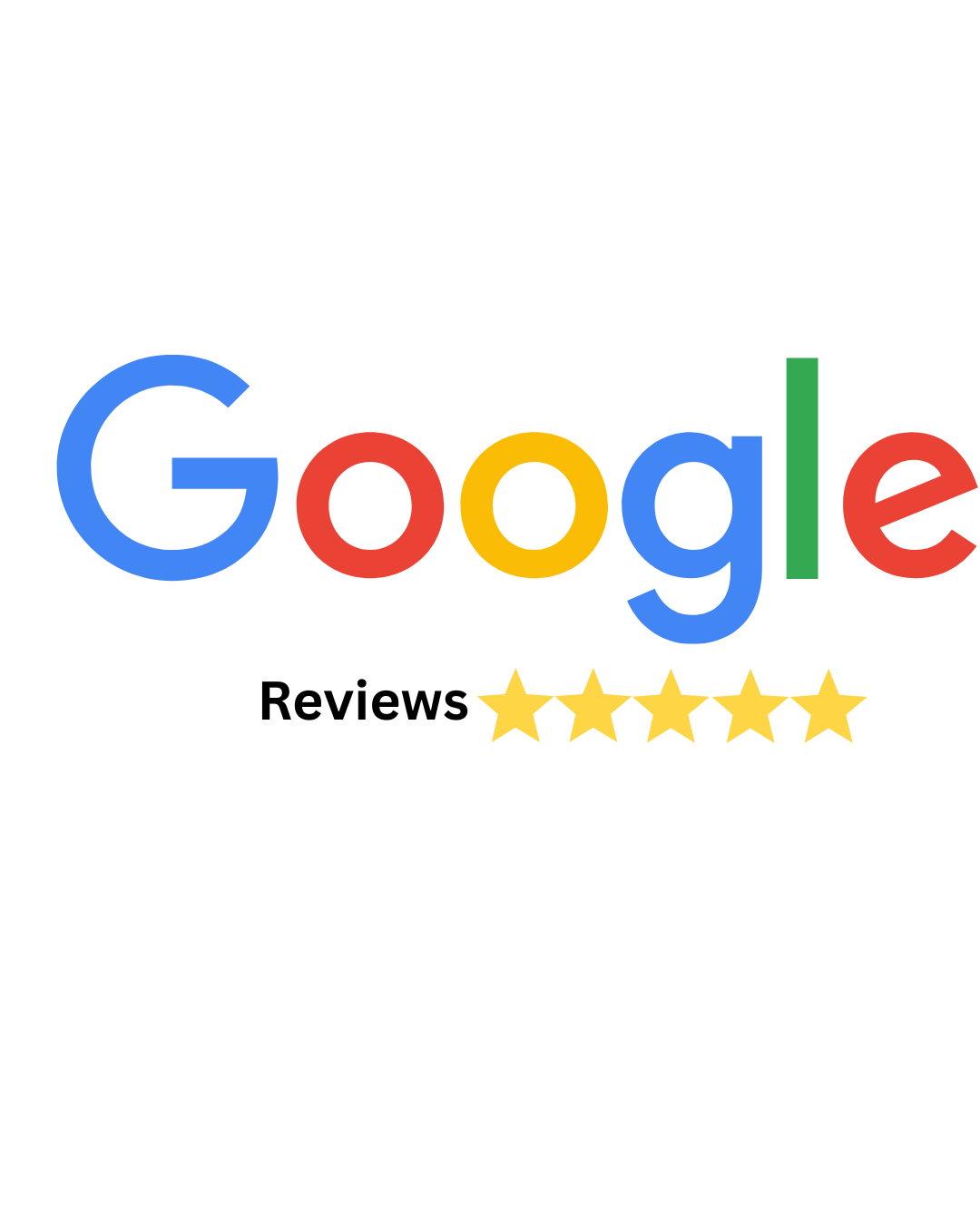 Google logo with colored letters and a blue search bar.