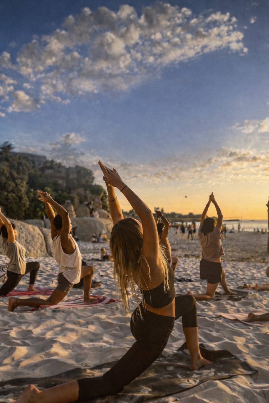 Yoga on Llandudno Beach