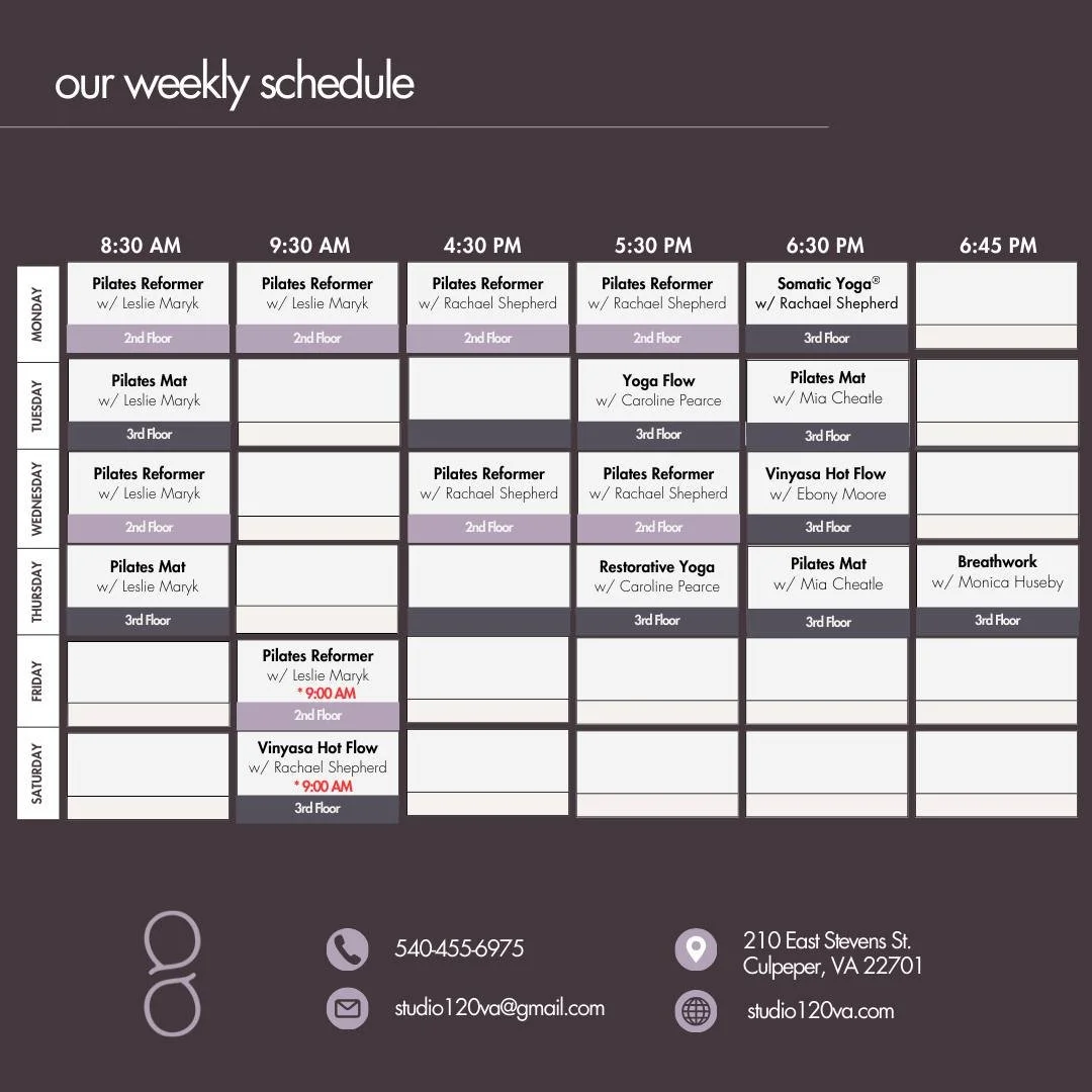 WE&rsquo;RE MOVING&hellip;
some class times around 🤸&zwj;♀️ Don't worry, just a few little schedule shuffles beginning March 16th!
 
&bull;  All 8:45 AM classes &rarr; 8:30 AM
&bull; Monday Reformer 101 &rarr; 9:30 AM 

Check the schedule and come g