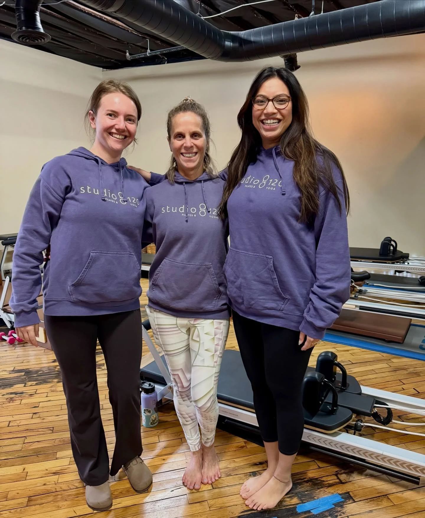 Looking fresh in our Studio 120 swag! 😎There&rsquo;s nothing like a cozy purple hoodie to power your practice! #studio #pilatesstudio #yogastudio #swag