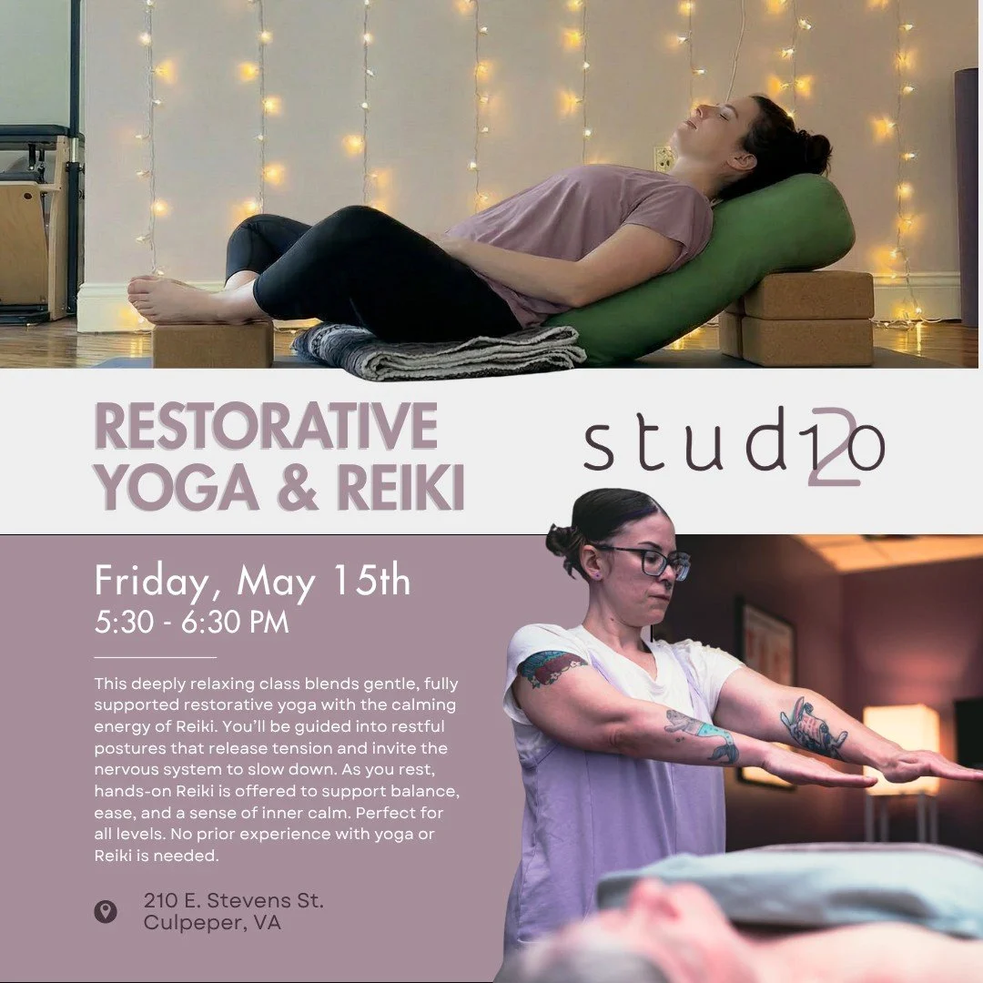 THIS FRIDAY! ✨ EXCITING NEWS ✨ Our Restorative Yoga &amp; Reiki event just got even dreamier&hellip; sound healing is now included!! Join us for an evening of deep rest and nervous system reset with fully supported restorative yoga poses, calming Rei
