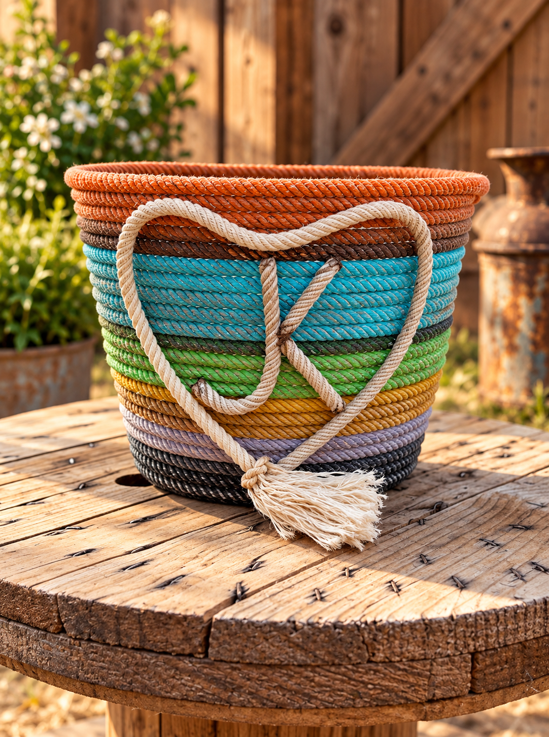Rustic Heart-K Rope Basket.png