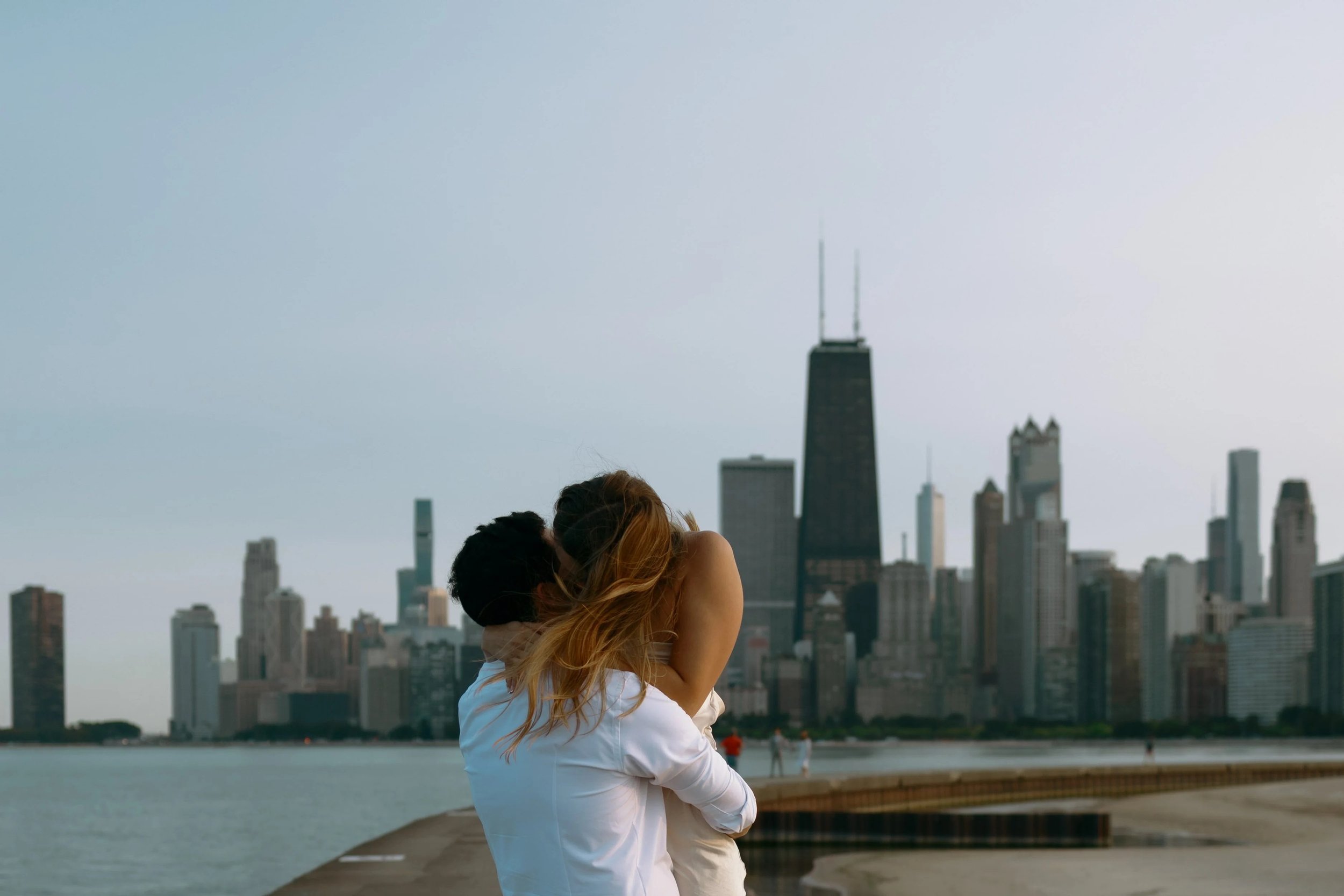 North Avenue beach summer engagement session chicago illinois