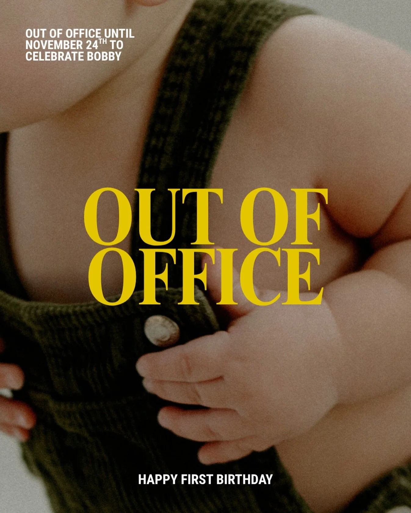 Out of office until 11/24/2025 to celebrate our sweet babies first birthday 🥹🤍🎉