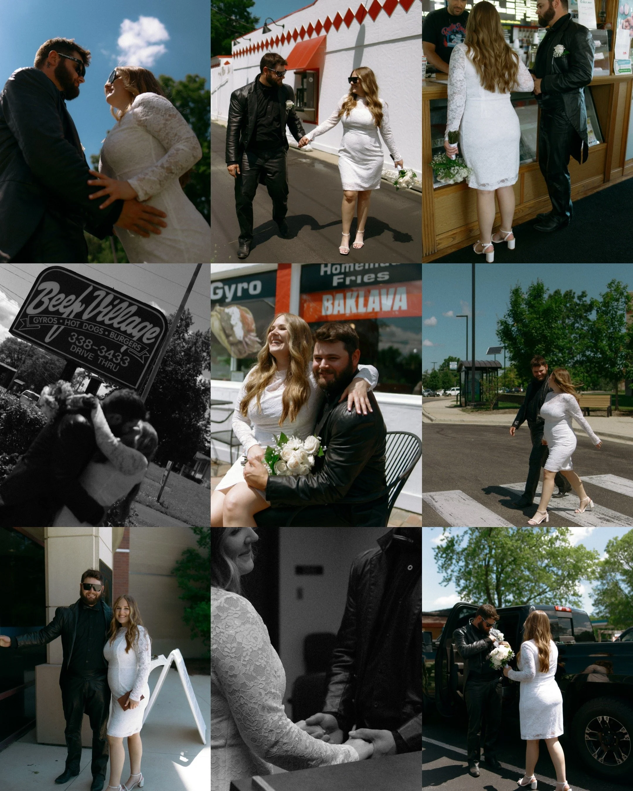 Courthouse adventure elopement in McHenry County Illinois with candid couple portraits and downtown newlywed photos by Nicole Kilday Photography.