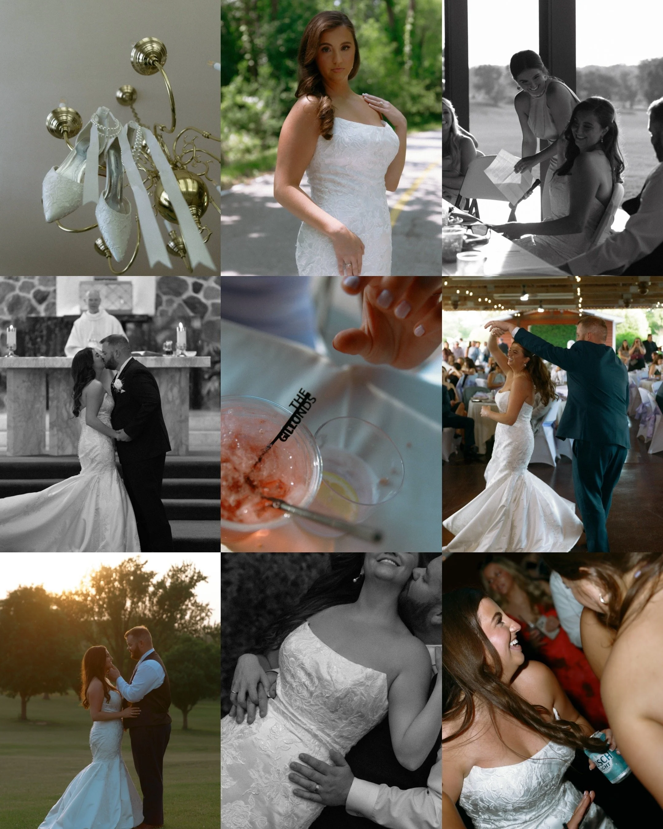 Church ceremony and summer wedding celebration in Twin Lakes Wisconsin photographed in a candid documentary style by Nicole Kilday Photography.