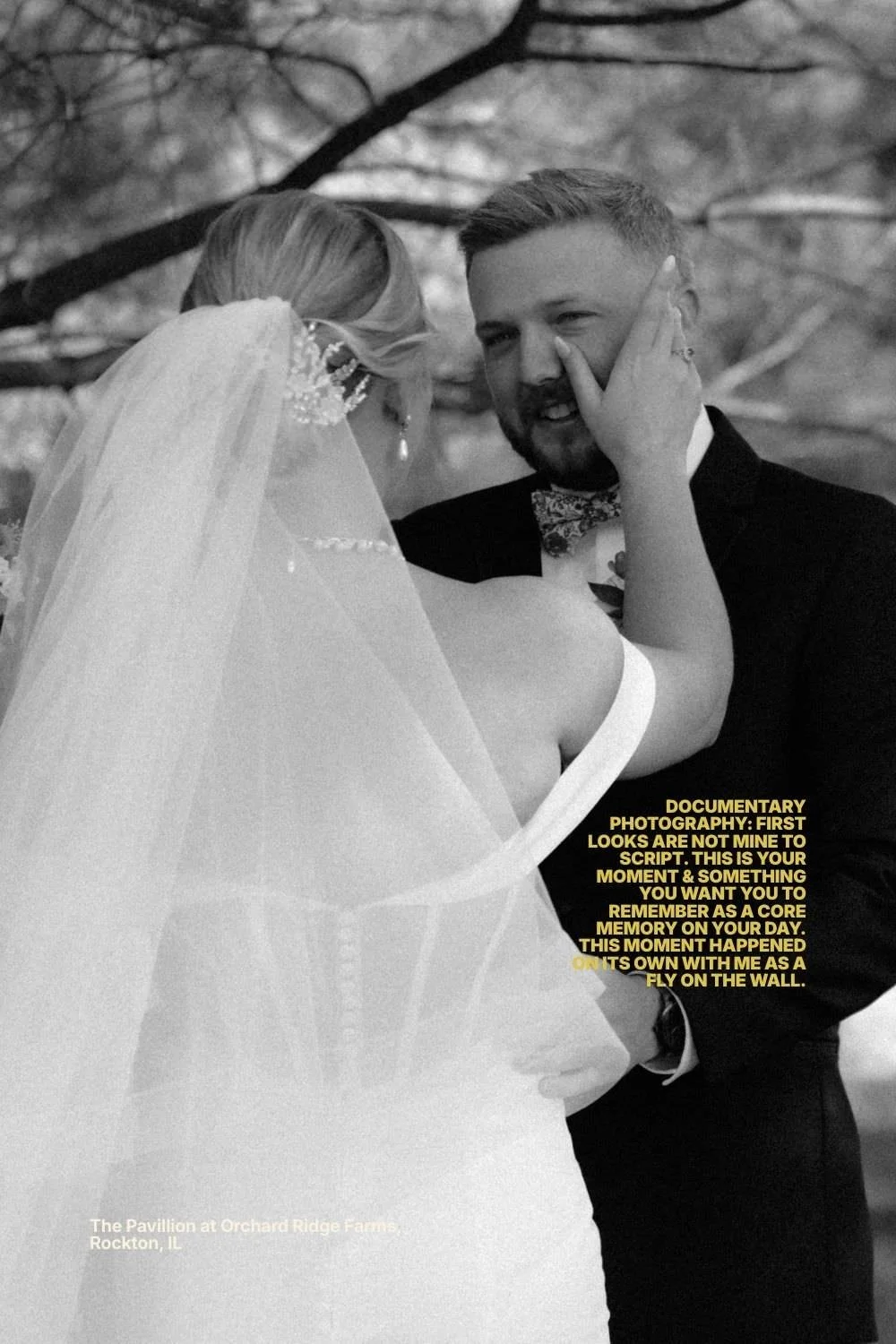 Documentary Wedding Photography — First Look at Orchard Ridge Farms Rockton IL