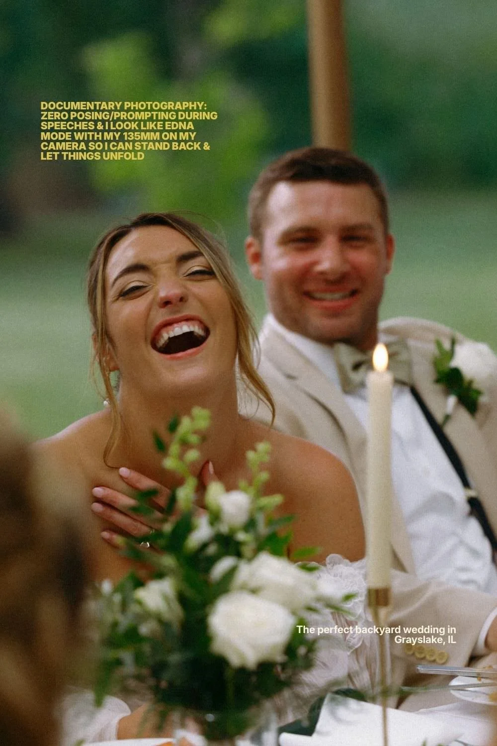 Documentary Wedding Photography — Backyard Wedding Speeches Grayslake IL