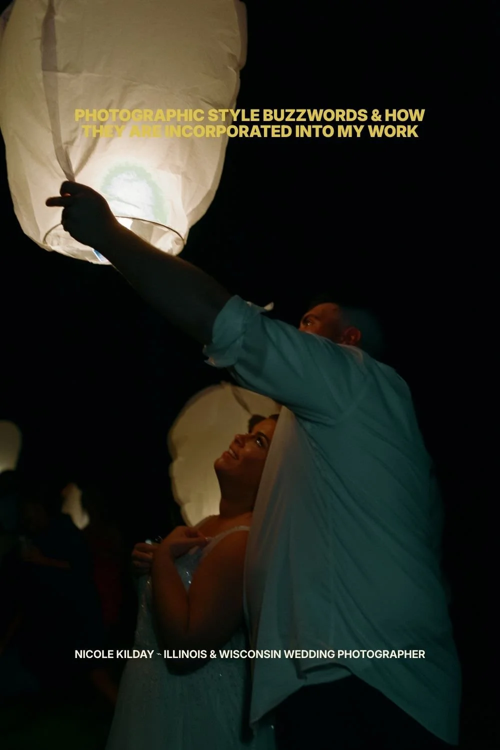 Candid Wedding Photography — Sky Lantern Release at a Rural Illinois Wedding