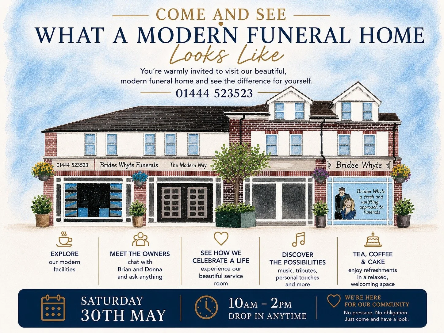 Our advertisers Bridee Whyte are inviting HH residents to come and see what a modern funeral home looks like, next weekend Sat 30th May.