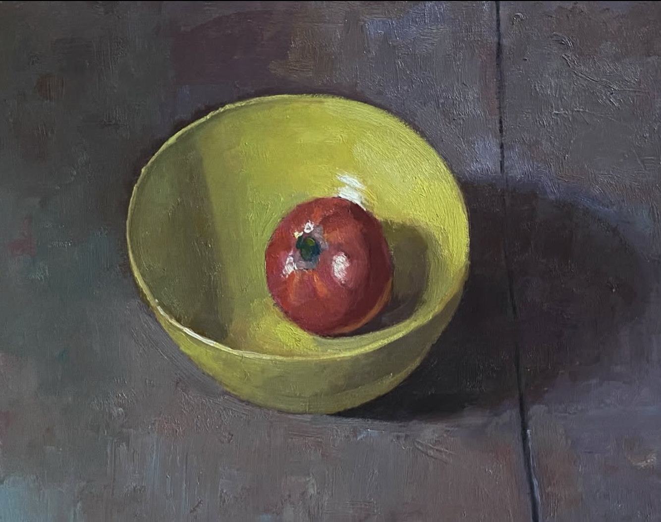 Ripening Tomato  |  oil on panel  |  11" x 14"  |  $2,000  |  2026