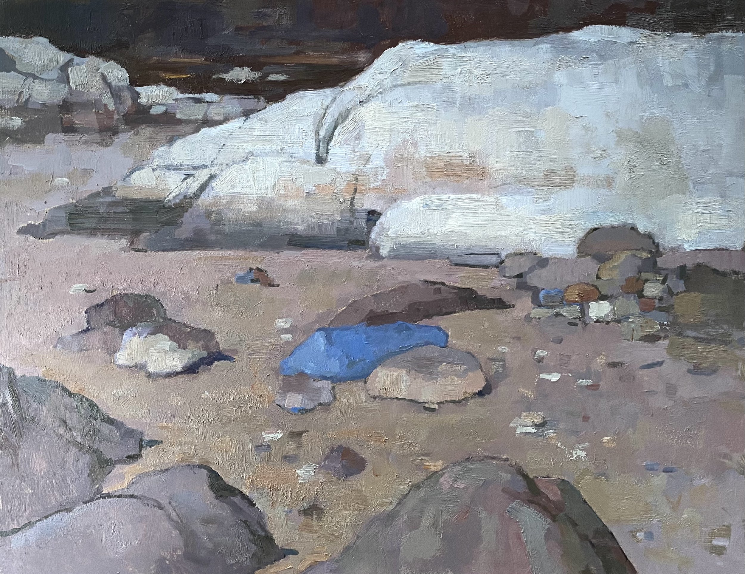 Blue Rock  |  oil on panel |  18” x 23”  |  $4,000  |  2026