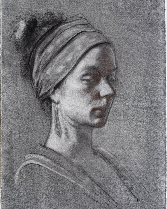 Girl with Turquoise Earring