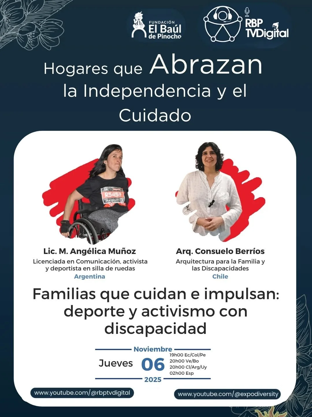 Este jueves en mi programa por El Ba&uacute;l de Pinocho, conversaremos sobre c&oacute;mo las familias pueden cuidar e impulsar al mismo tiempo los sue&ntilde;os, el deporte y el activismo cuando hay discapacidad.

🌟 Tendr&eacute; como invitada a Ma
