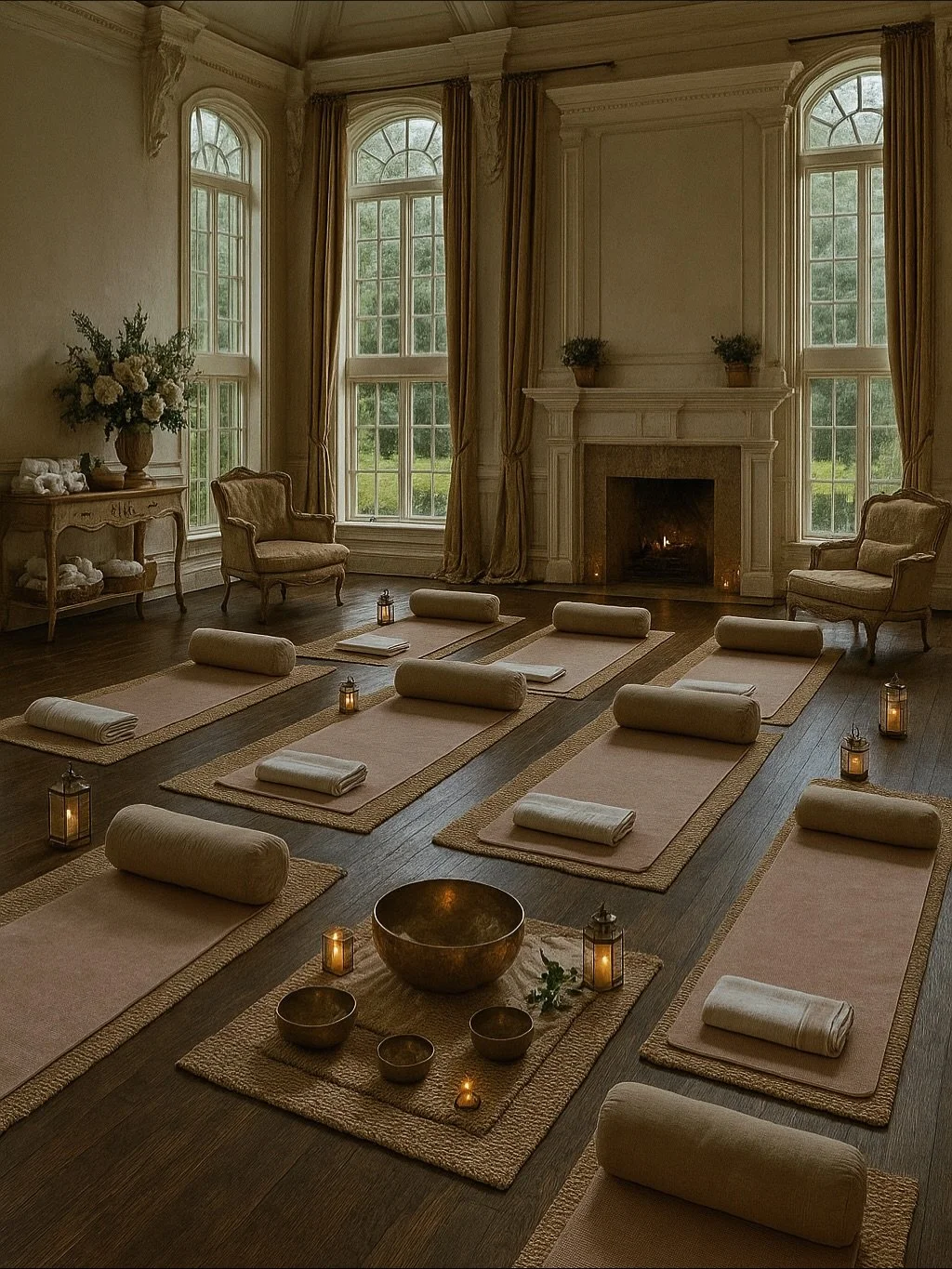 Welcome to your new Sunday wellness sanctuary at &ldquo;Le Palais&rdquo;

Enter a world of chandeliers, art, quiet luxury and feminine softness as you step inside French Chateau inspired design at a private countryside estate.  Located 45 minutes fro
