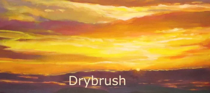Dry brush sunset