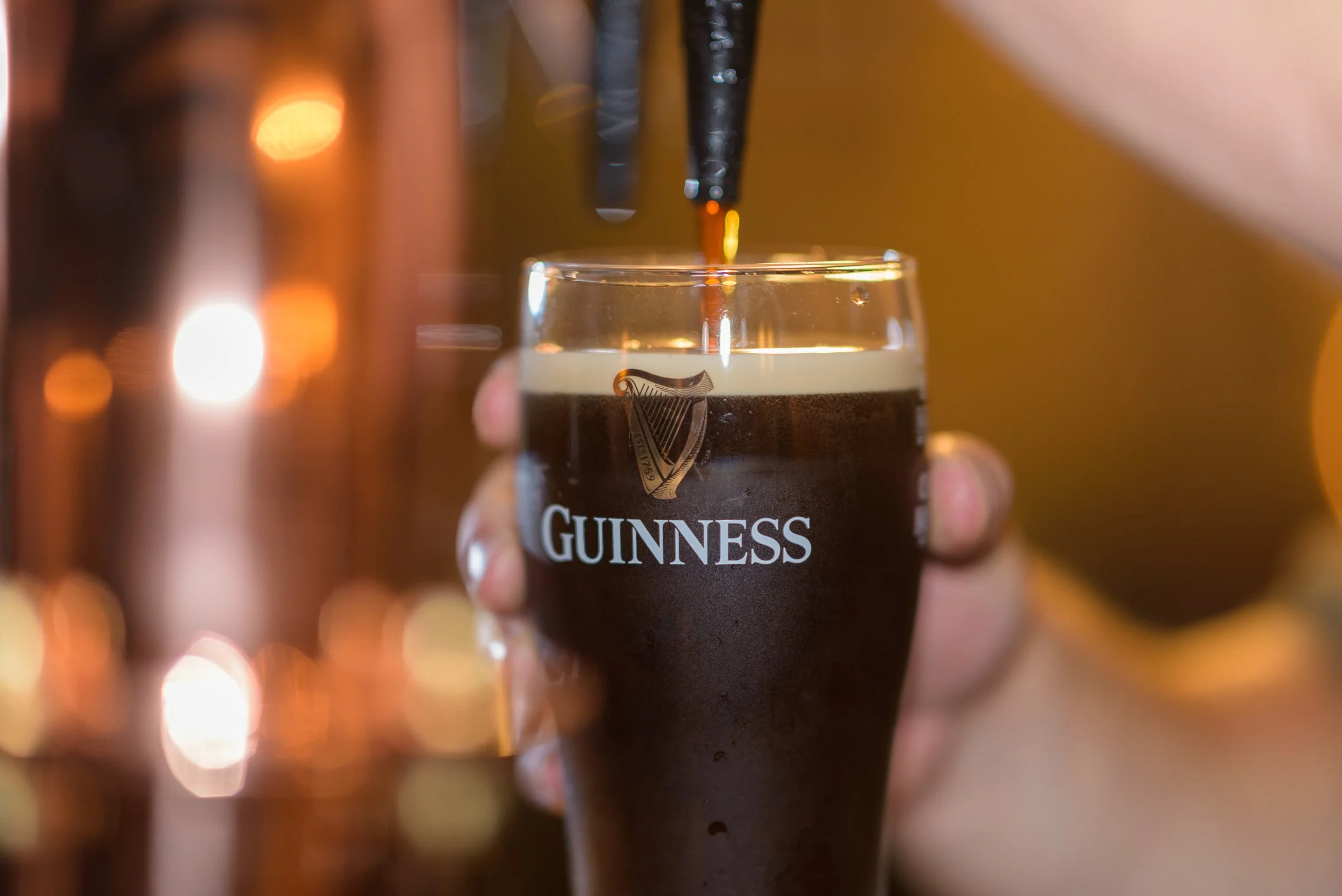 Seasonal dishes paired with freshly poured Guinness at the pub for a perfect dining experience