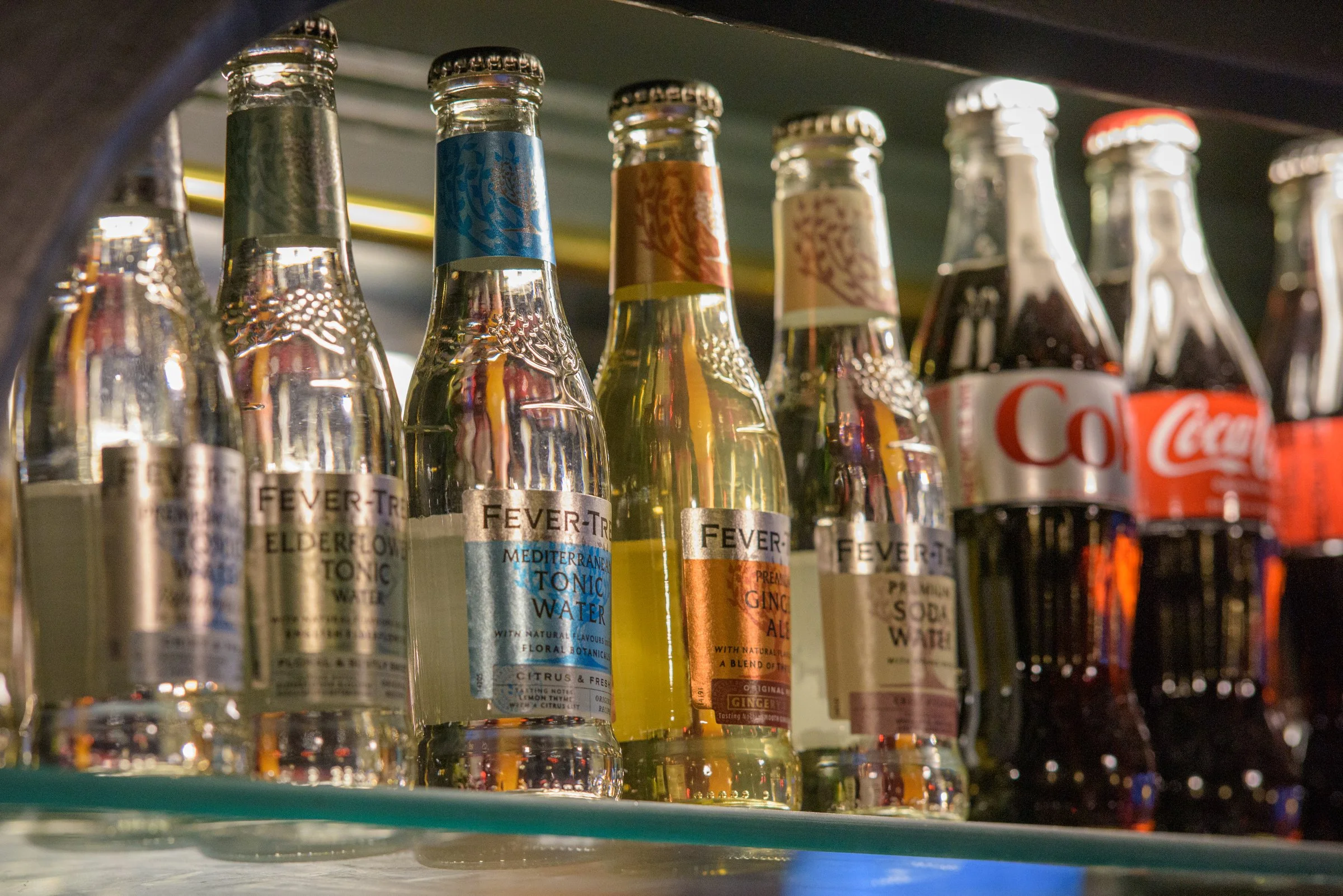 Range of Fever-Tree mixers and soft drinks to accompany seasonal dishes at the pub