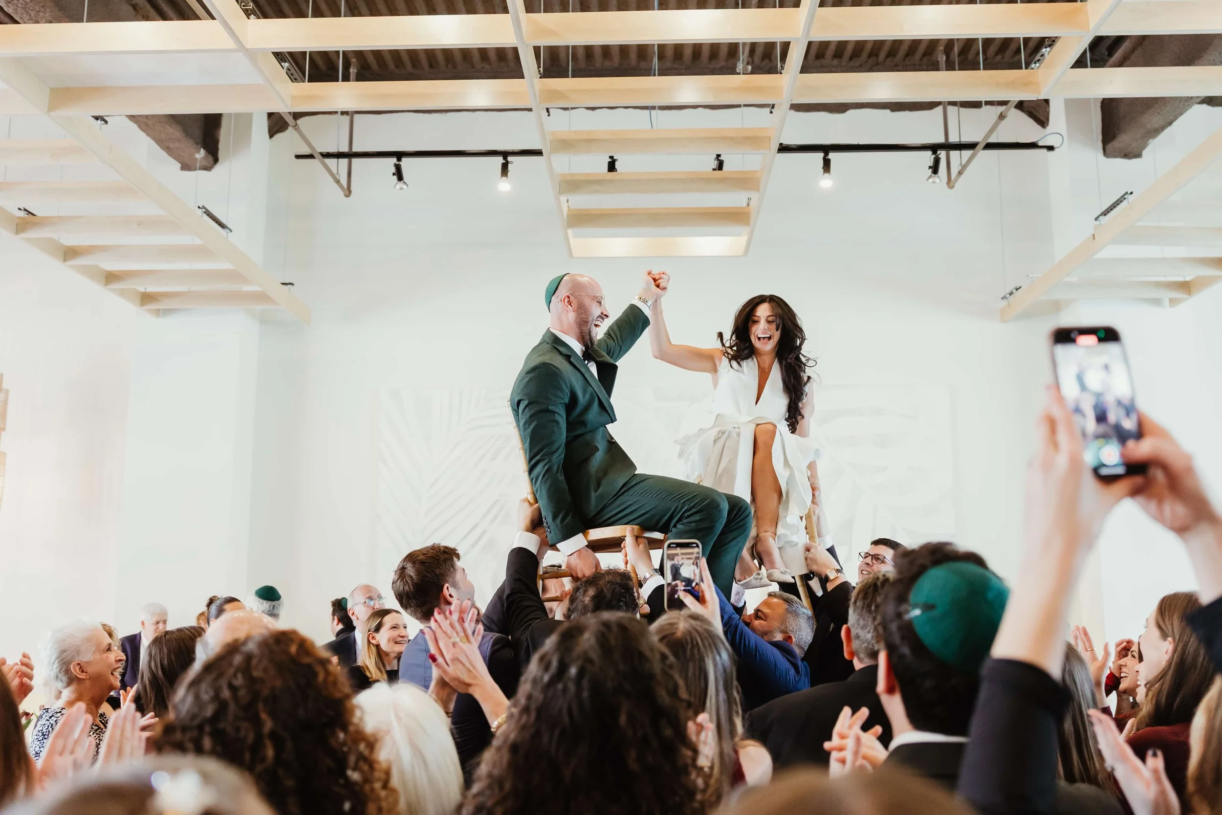 Shells Loft Brooklyn Wedding Photos | Rachel &amp; Joe’s Jewish Winter Wedding