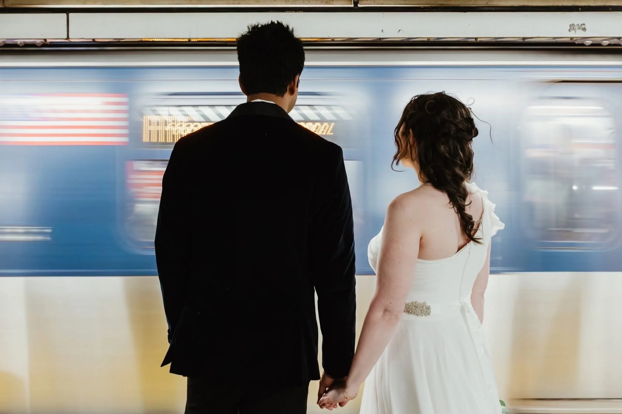 So happy Katie &amp; Himanshu pushed me for this photo! 🖤🖤

#subwaynyc #nycelopementphotographer #nyccouplephotographer