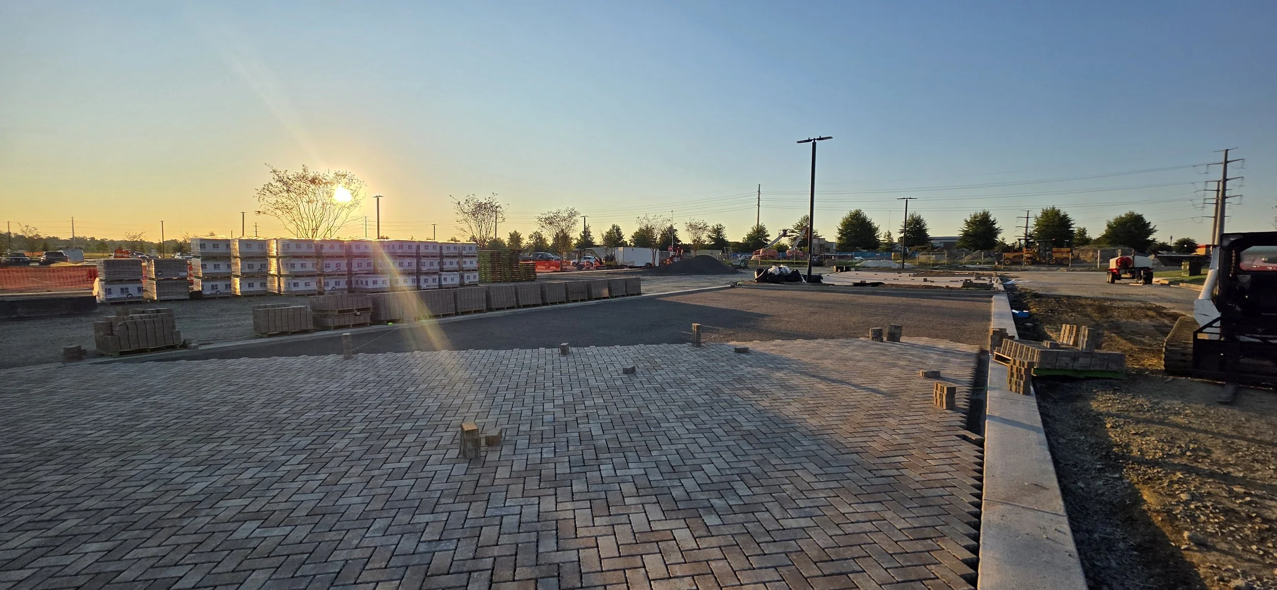 Paver drive being installed
