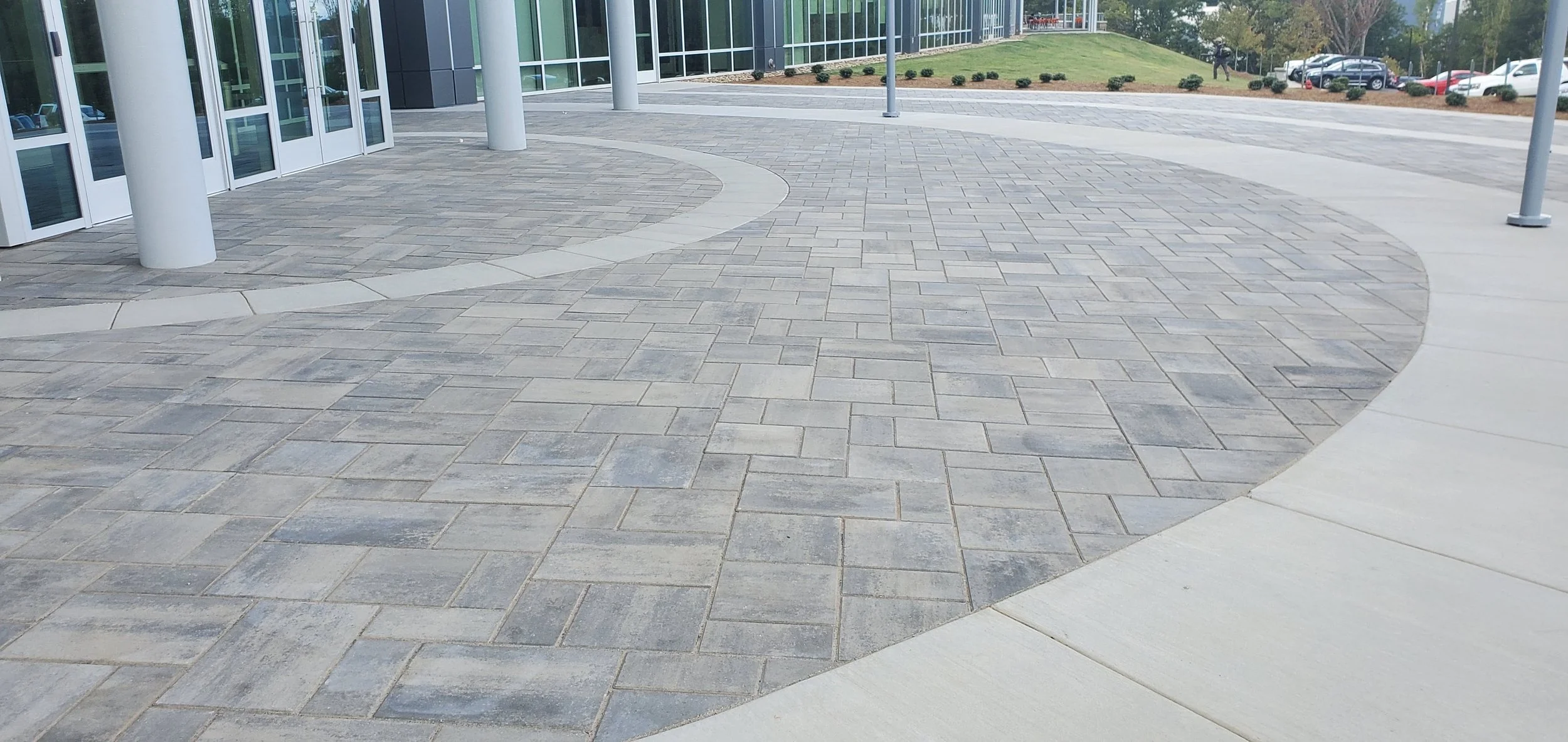 Commercial paver entrance