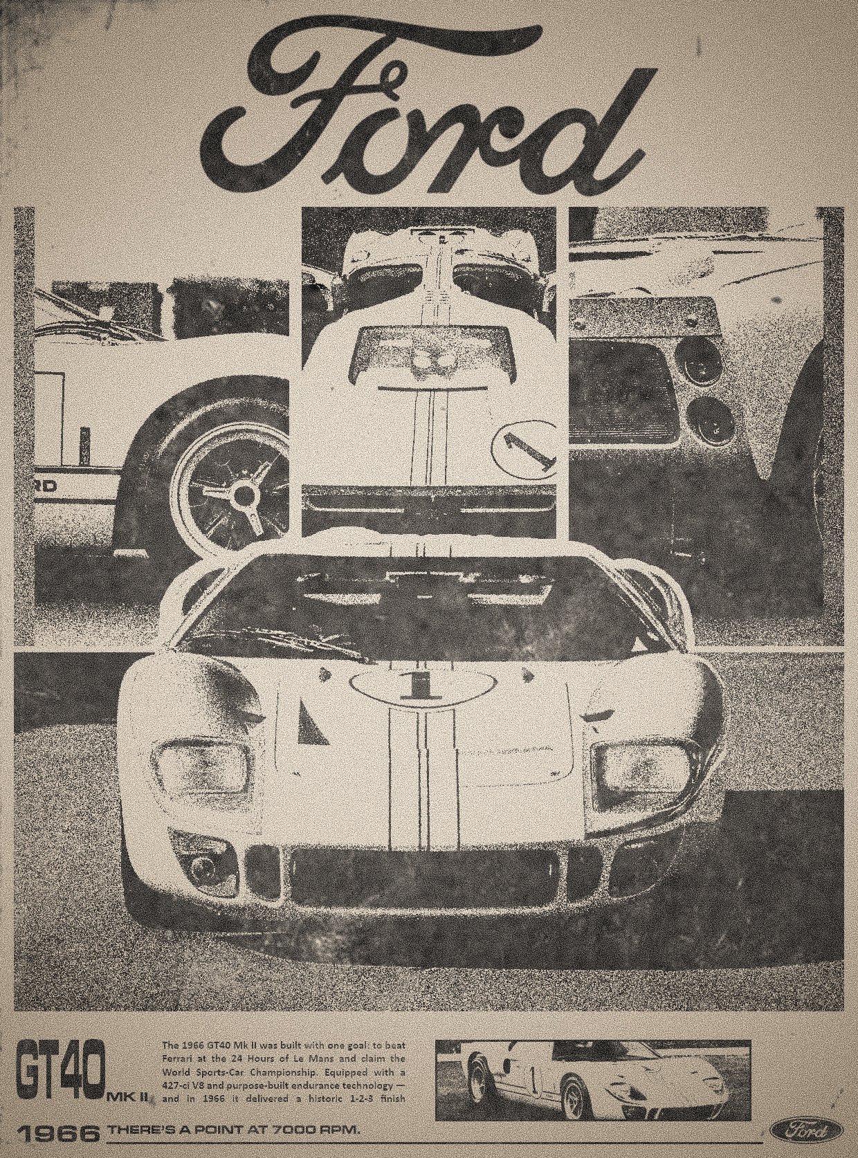 Ford GT40 Mk2 Newspaper Design
