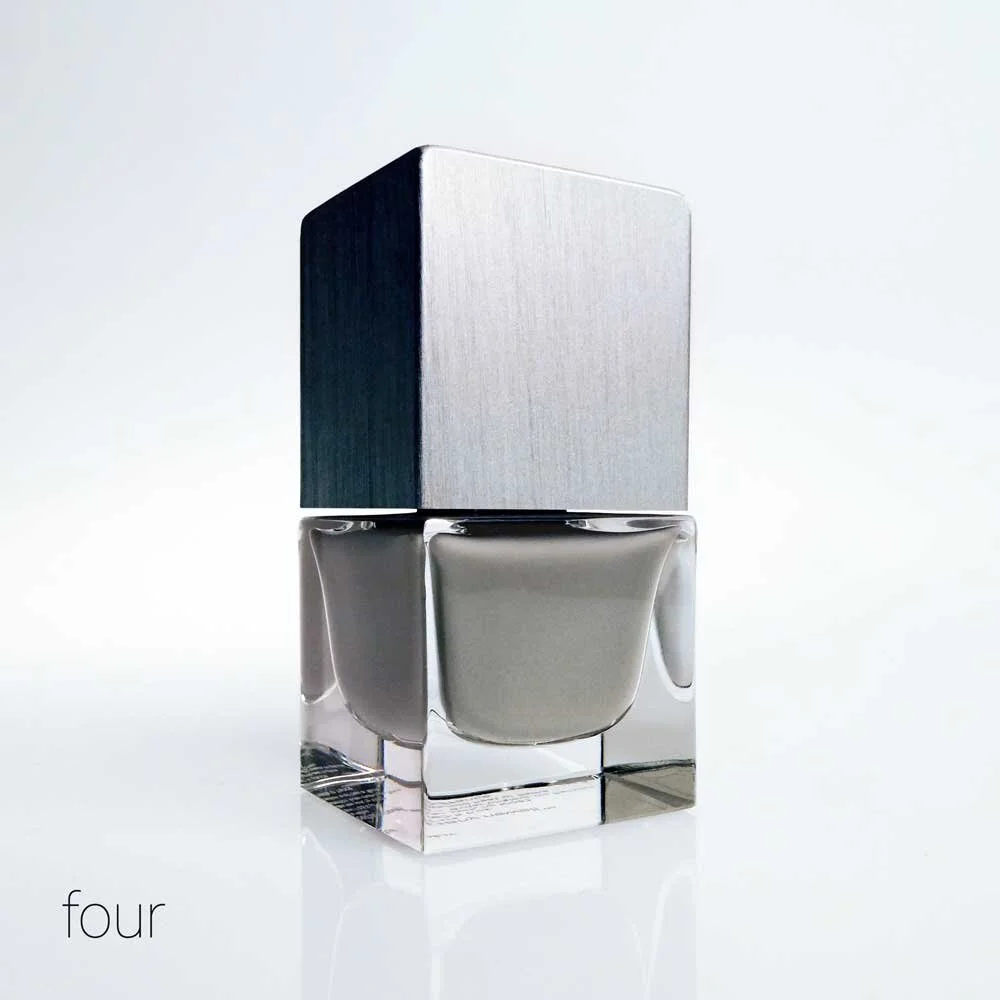 four. clean. fresh. precise. gray. crisp.