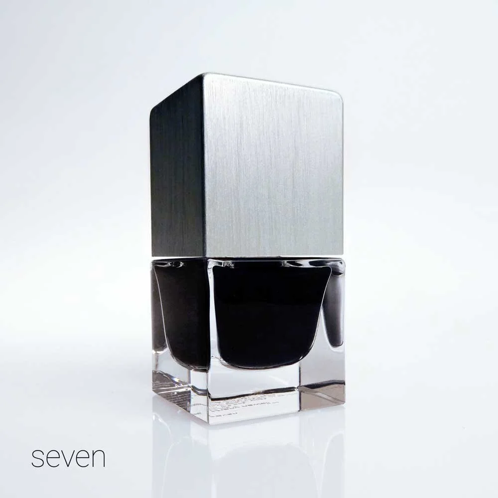 seven. crisp. clean. meticulous. onyx. high intensity. to the point.