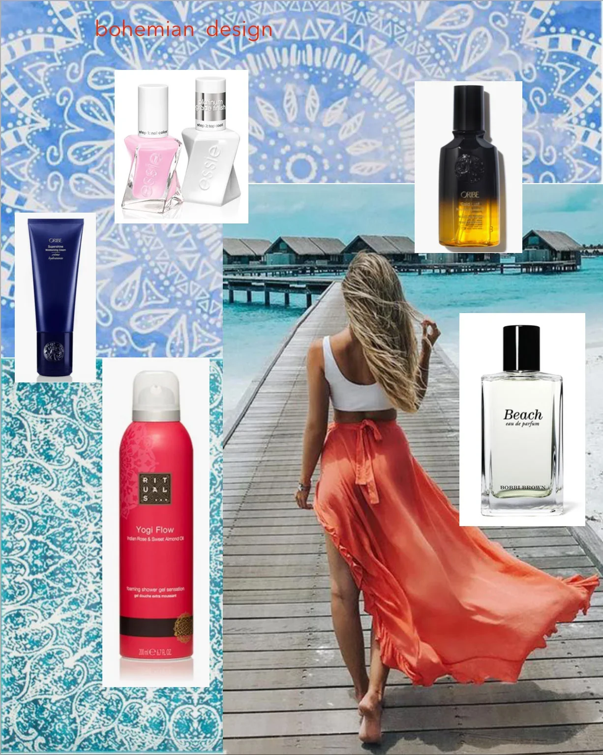 design a pampering routine bohemian style!